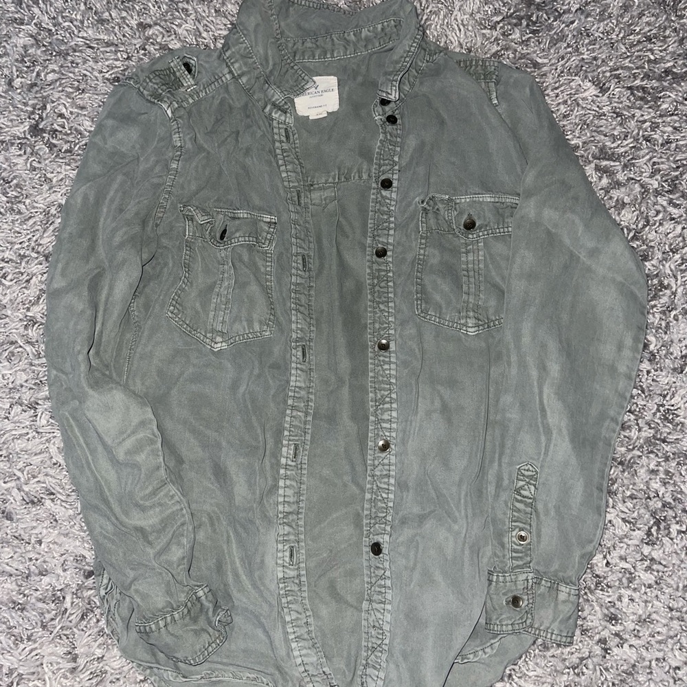 american eagle button down